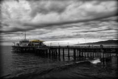 Santa Monica Pier BW